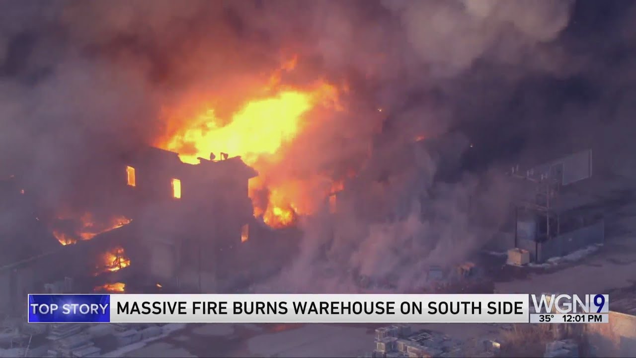 Manufacturing facility destroyed after massive fire in Chicago Heights