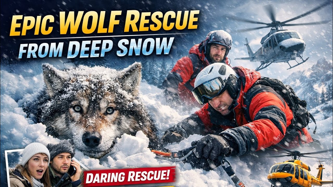 Epic Wolf Rescue from Deep Snow | Real Wild Life Rescue Story in the Mountains 