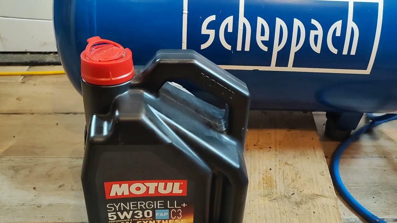 Air Compressor Oil Change MECARUN P18 Scheppach HC 54 test noise and consumption MOTUL SYNERGIE 5W30