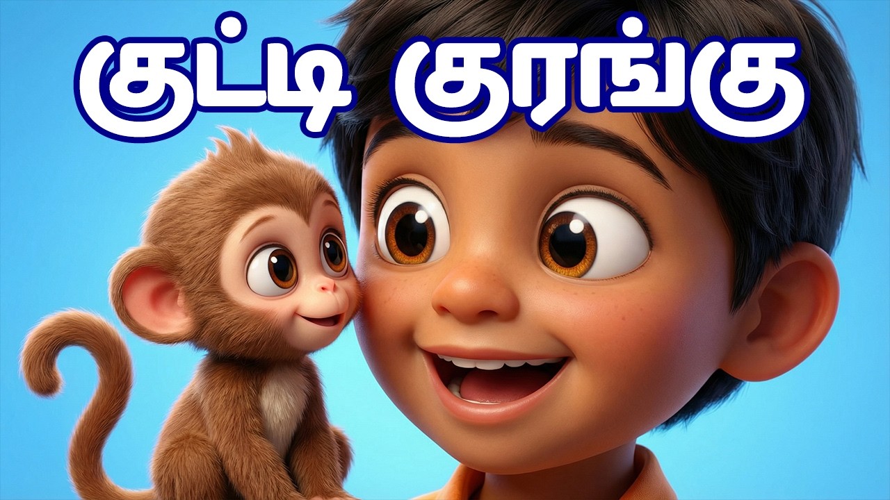 குதிச்சு குதிச்சு 🐒 | Kutty Kurangu Song for Kids Tamil