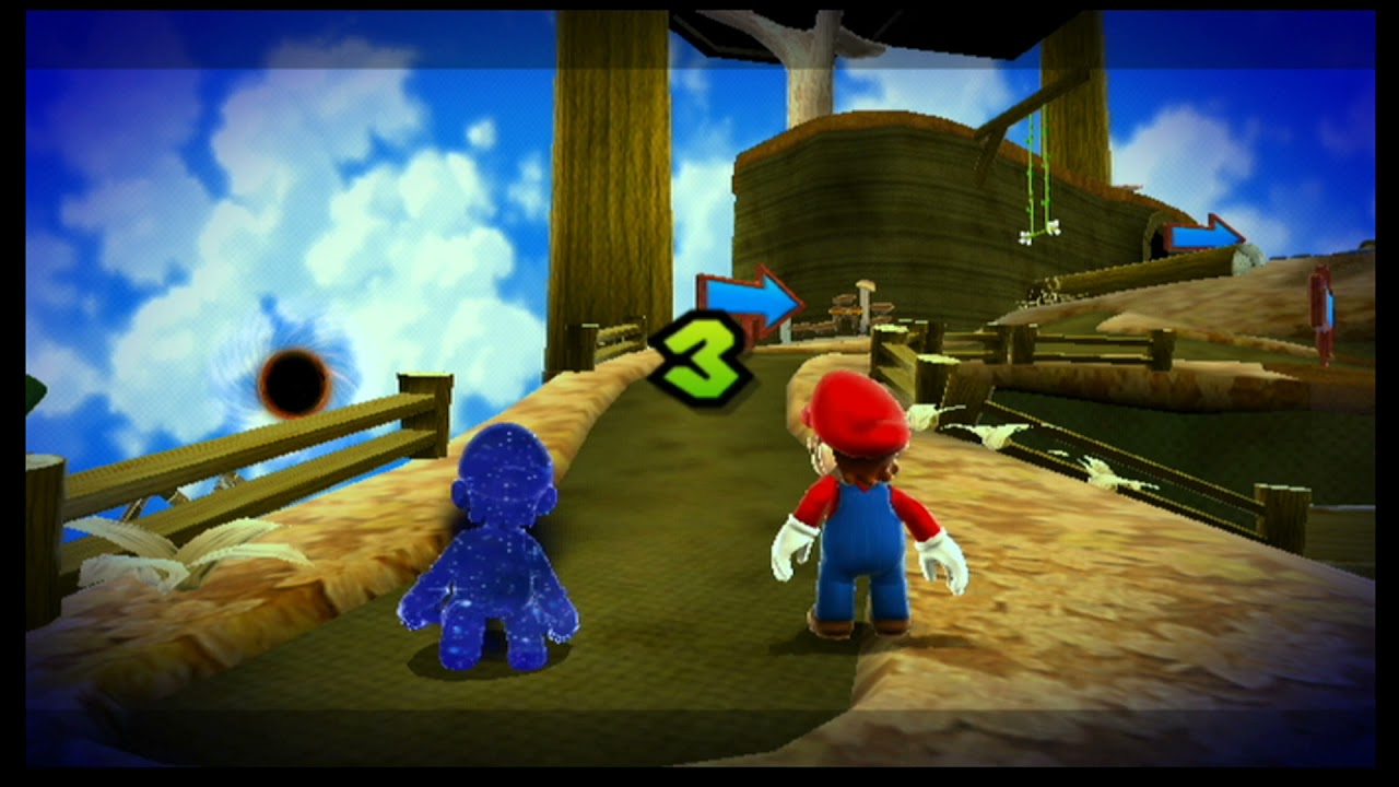 Super Mario Galaxy - Gold Leaf Galaxy: Cosmic Mario Forest Race