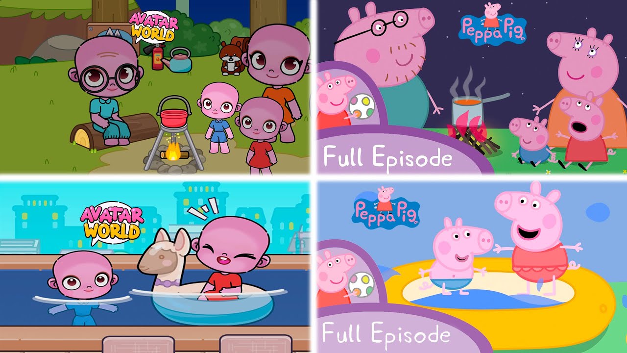 Peppa Pig in Avatar World | Camping | Very Hot Day