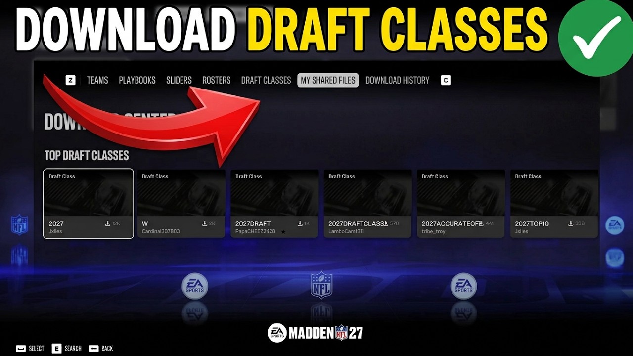 Madden 27: как скачать пользовательские драфт-классы