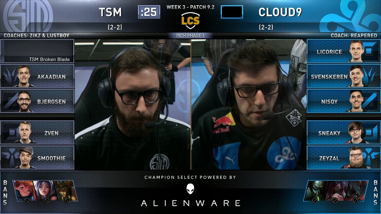 TSM vs C9 - Week 3 Day 1- Season 9 LCS Spring 2019 -Team SoloMid vs Cloud 9