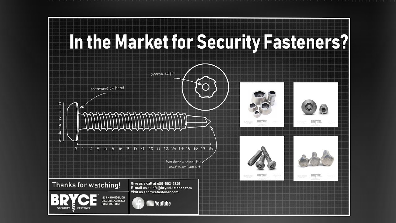 In the Market for Security Fasteners?