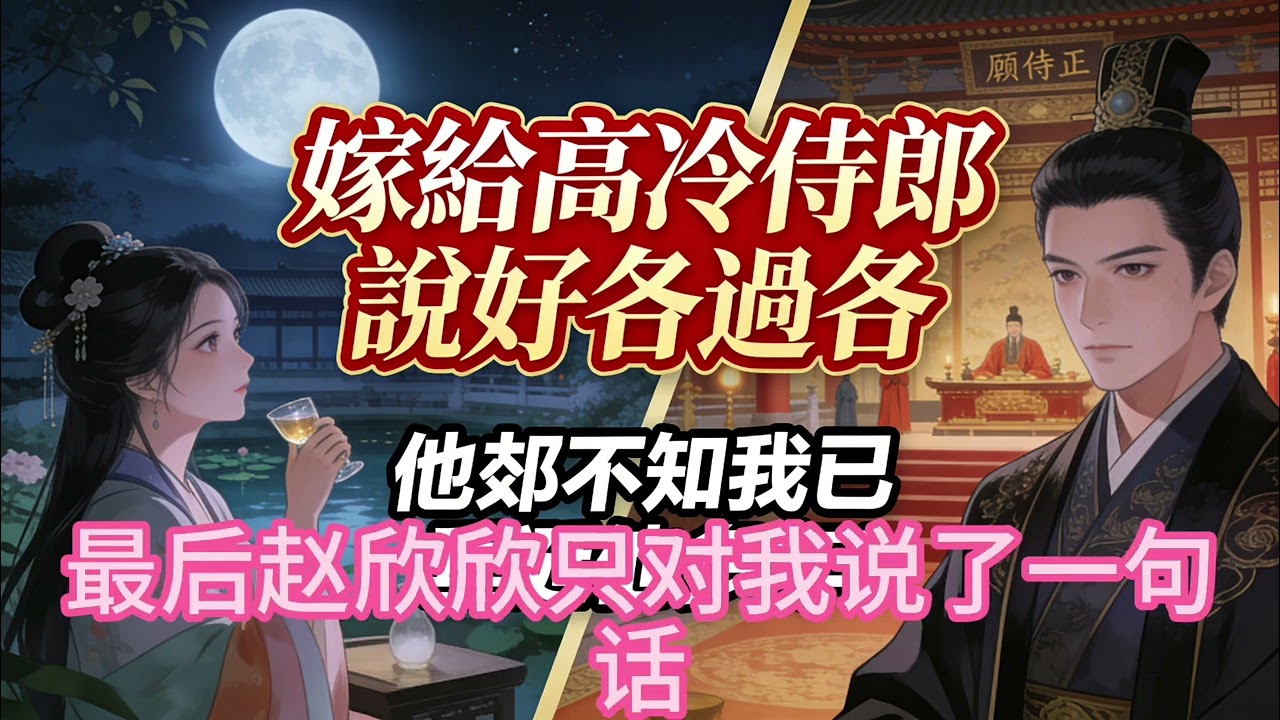 【完結】--表面夫妻真香現場！禁欲侍郎拒同房，公主：妳遲早是我的盤中餐。高冷夫君一心搞事業，紈絝公主卻在寢宮密謀如何「吃」掉他#電影 #故事分享 #故事頻道 #人生感悟 #情感 #audiobook