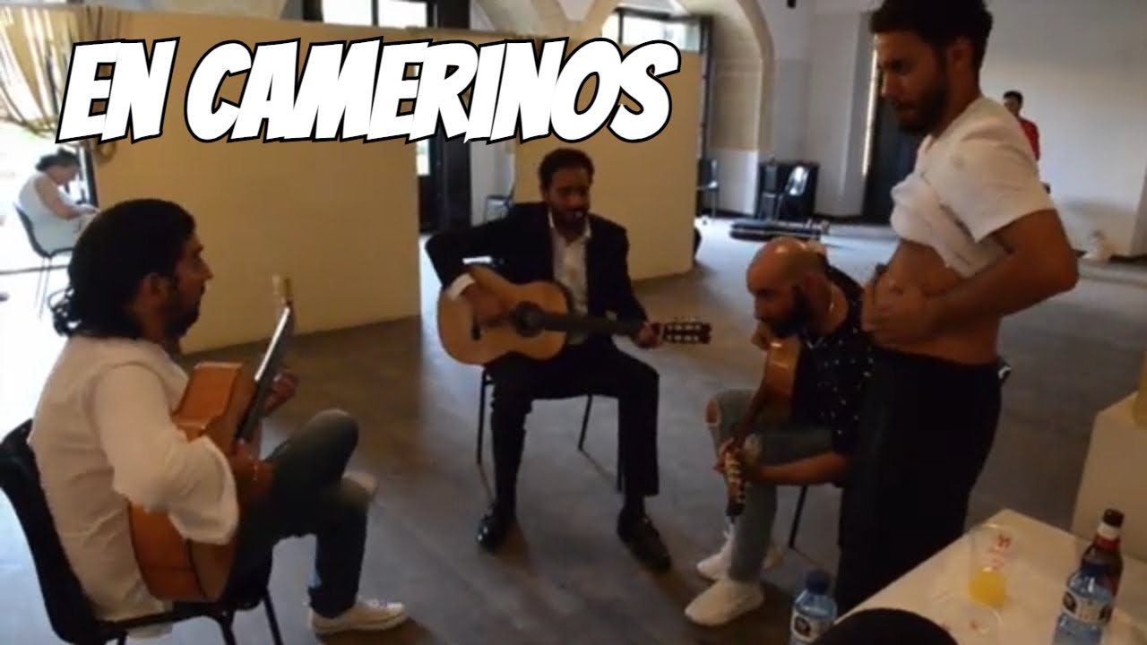Antonio Rey, Diego del Morao, Fernando Carrasco, Ane Carrasco. en camerinos.