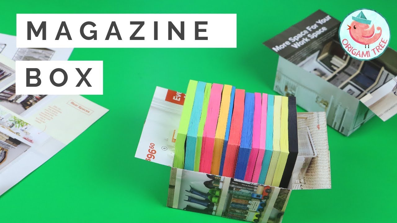How to Make a Box from Magazine Pages! Easy Recycling Paper Craft Idea