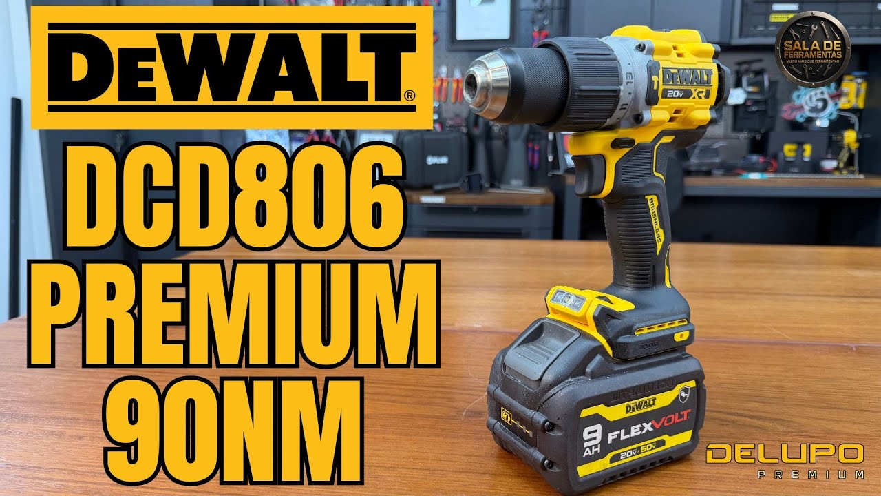 DEWALT DCD806 PARAFUSADEIRA E FURADEIRA DE IMPATOR COM 90NM QUALIDADE SUPER PREMIUM. #delupo