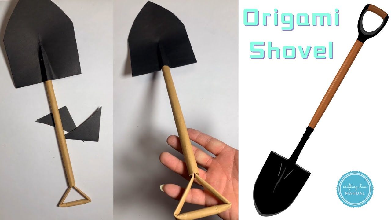 How to make a paper shovel./DIY Origami Crafts Tutorial step by step.