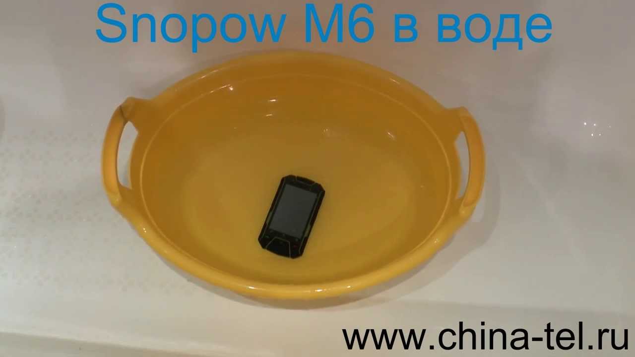Snopow M6 in water. Test by www.china-tel.ru