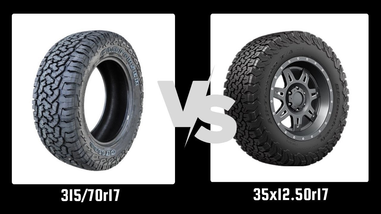 Tire Size 315/70r17 vs 35x12.50r17