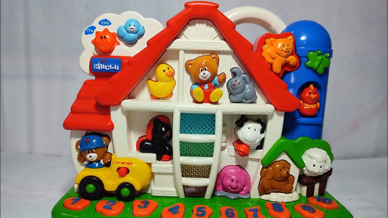 CHICCO - Talking Farm House with 12 Animals Sound (Bilingual) | Amazing Toy for Wonderful Kids!