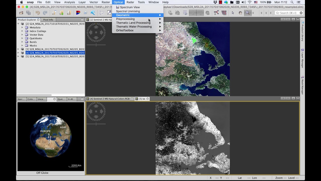 Leaf Area Index (LAI) calculation of Sentinel-2 using ESA SNAP software