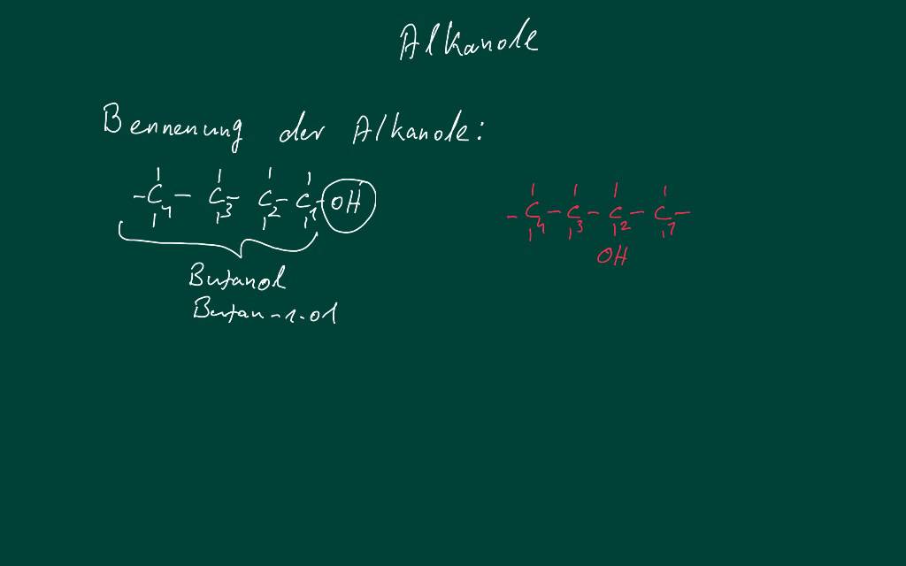Chemie: Stoffgruppe der Alkohole - Alkanole