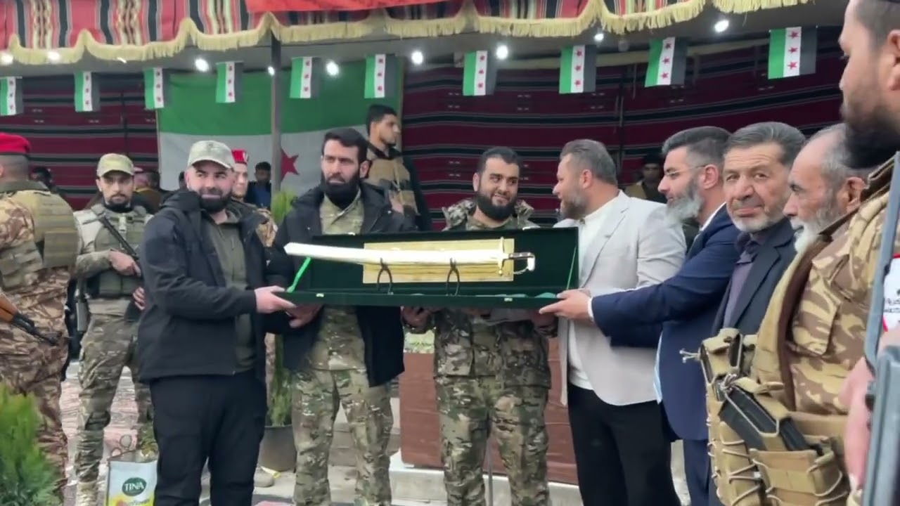 .#حزرما مقتطفات من حفل اطلاق ساحة الشهداء في البلدة بحضور عسكري ورسمي . #الغوطة #النشابية #درون
