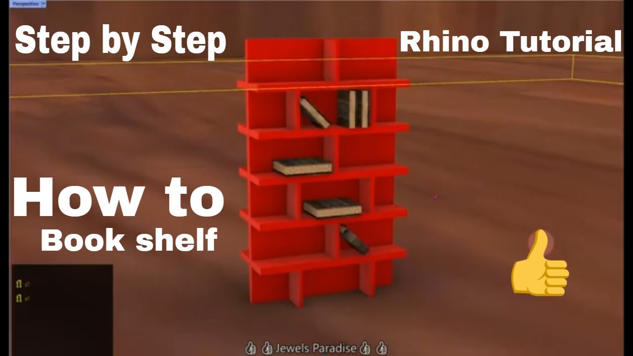 How to create Book Shelf in Rhino 3d #021 | Rhino Tutorial #021 | Product Design in Rino #021