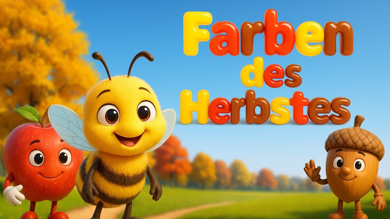 Herbstfarben 🌟 Kinderlied 2&ndash;6 | Biene, Apfel, Eichel