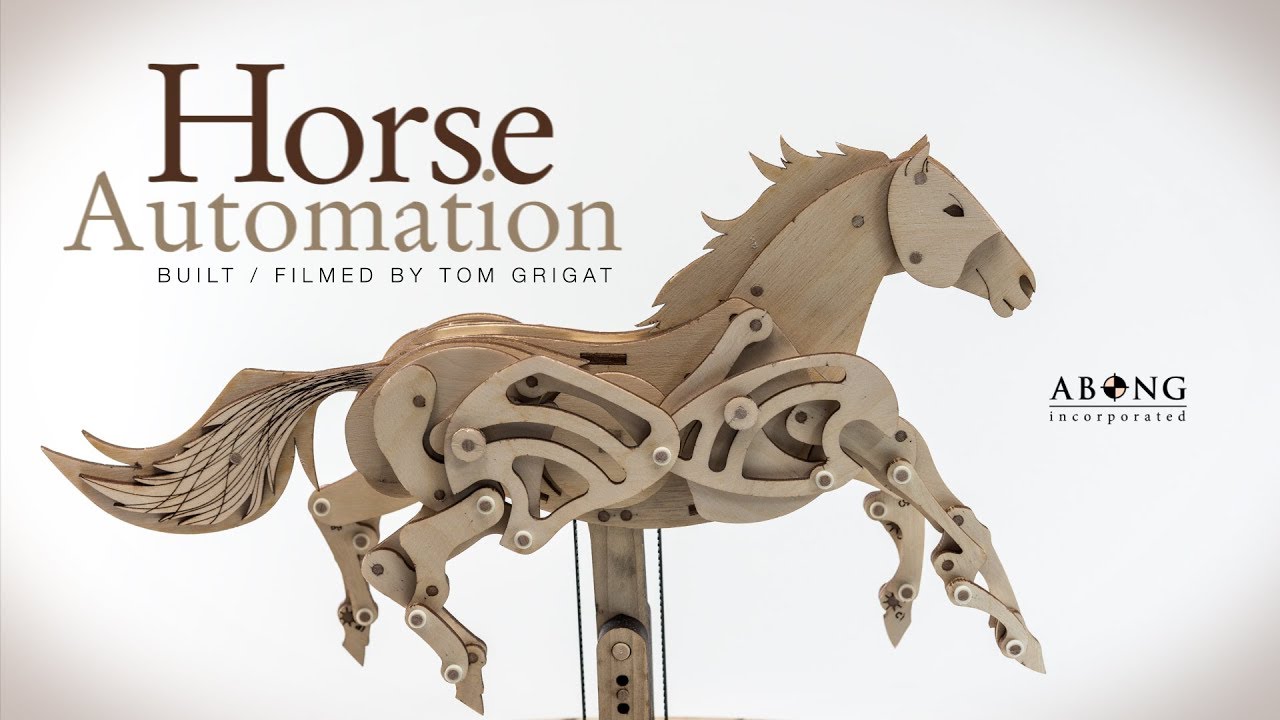 A horse in motion - a wooden horse
