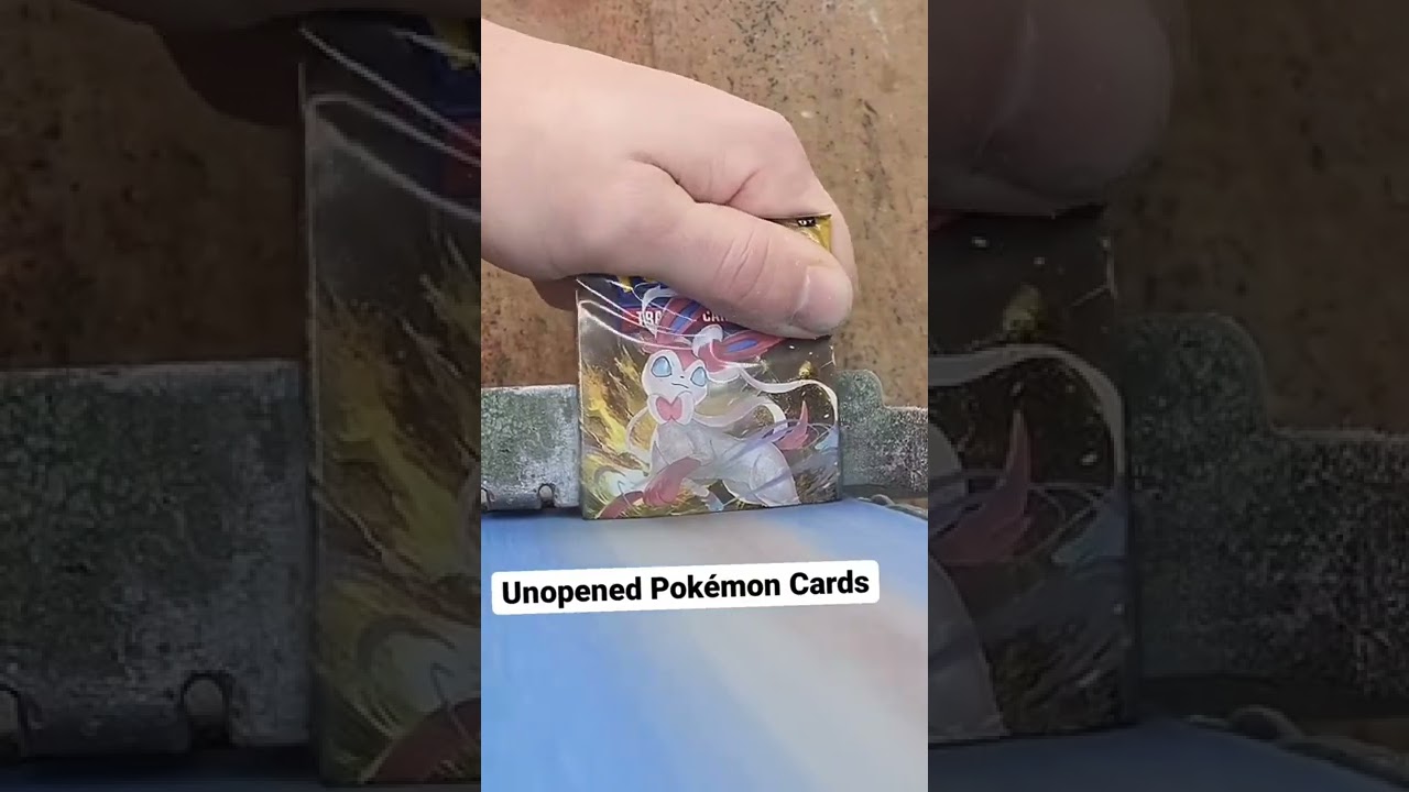destroying brand new pack of pokemon cards #pokemon #pokemoncards #satisfying #oddlysatisfying