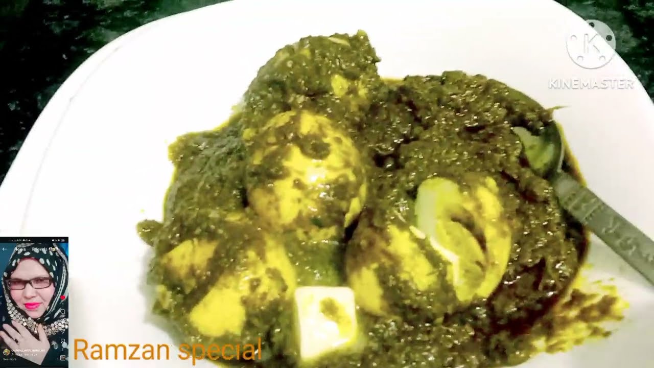 Shahi Palak egg curry recipe ll Ramzan sehri special iron se bharpur l Palak 🍛 curry 