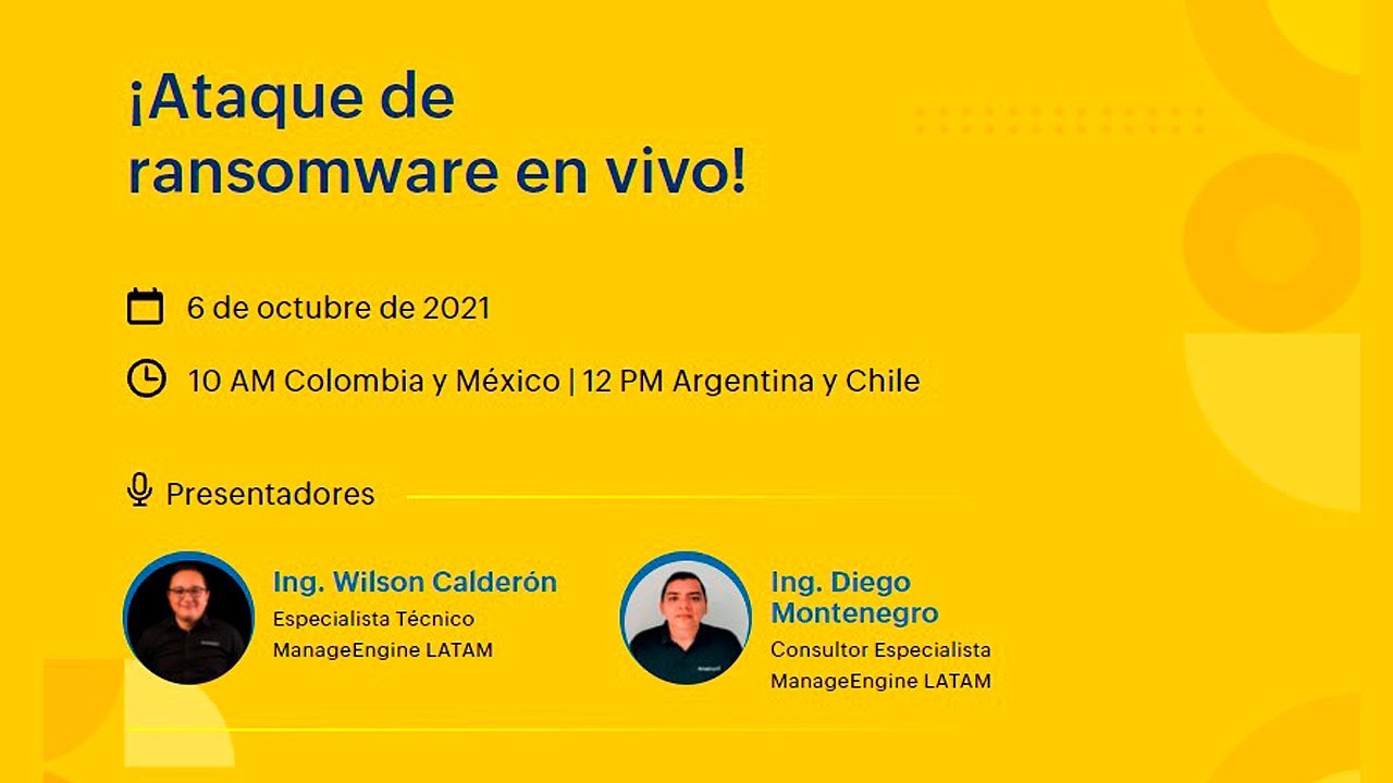 Webinar: ¡Ataque de ransomware en vivo! | ManageEngine LATAM