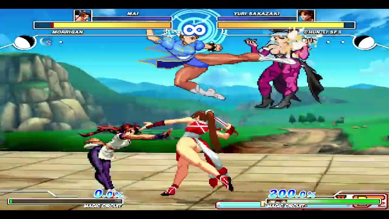 Mugen Fighting Jam 1.1 Request #208: Morrigan Aensland & Mai Shiranui vs Chun Li & Yuri Sakazaki