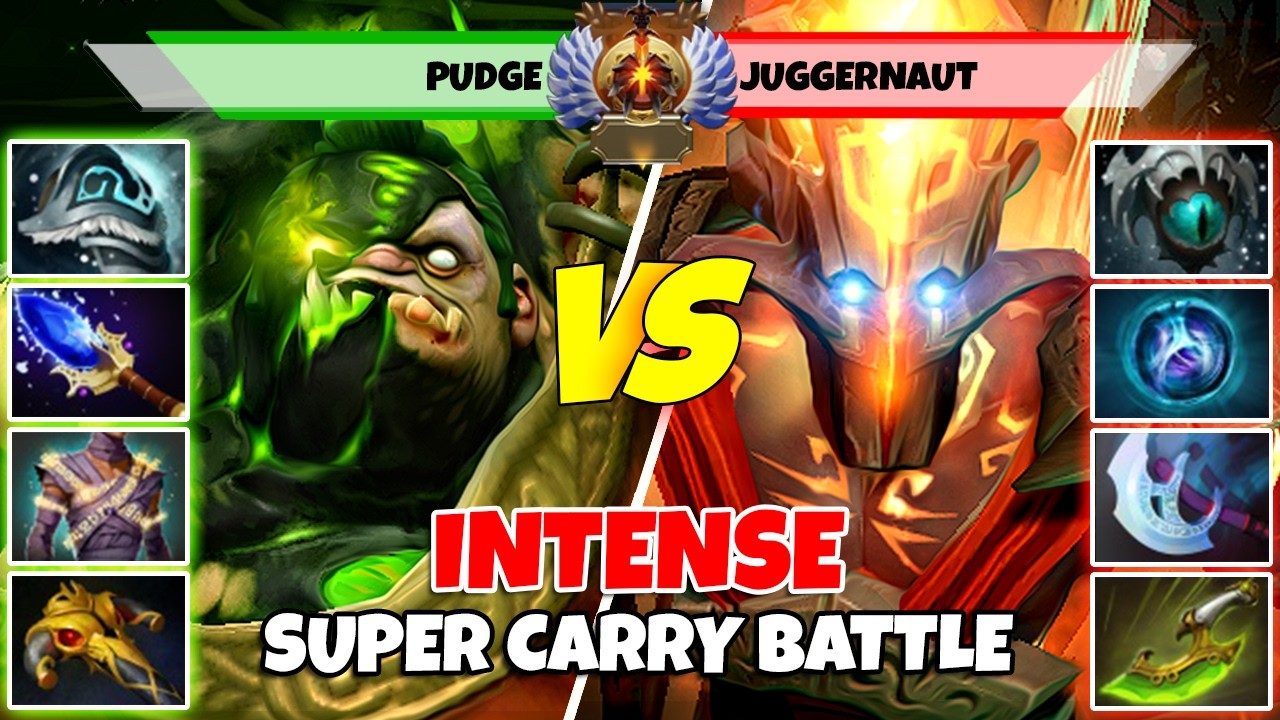 PUDGE (Кэрри) против JUGGERNAUT (Кэрри) - Эпическая битва игроков Dota 2 в ранге Immortal - Z Dota 2