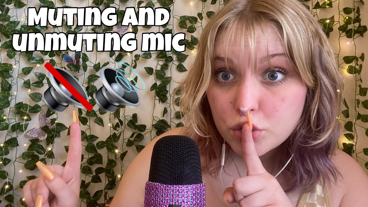 ASMR fast and aggressive mic muting and unmuting! scratching, tapping, fluffy mic, and others 🔊🔇