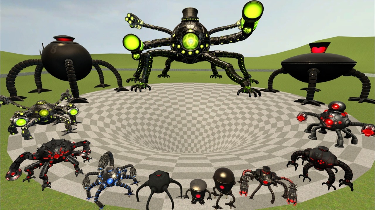 All Omnidroid Robot Evolution Play In Big Funnel - Garry's Mod Gameplay