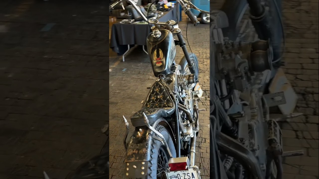 Dan Sheridans H-D Chopper looking tuff at the Congregation