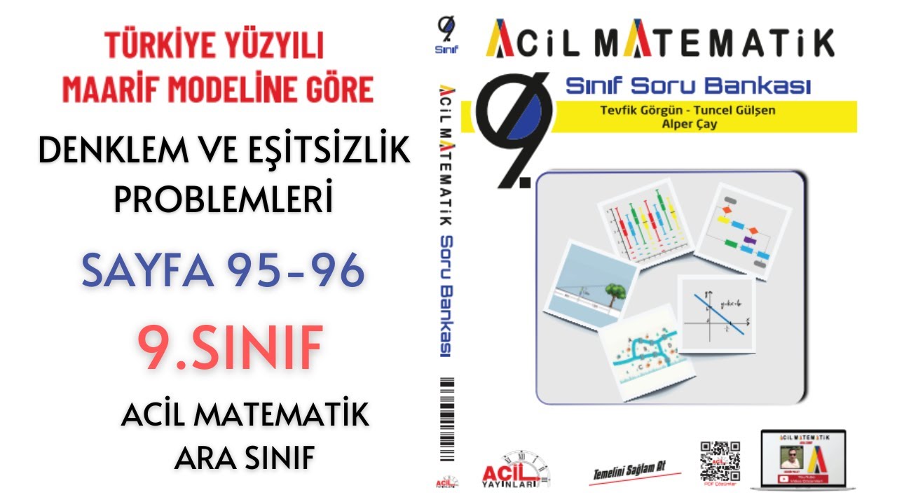 9.Sınıf Soru Bankası 2.TEMA Denklem ve Eşitsizlik Problemleri (Sayfa 95-96)