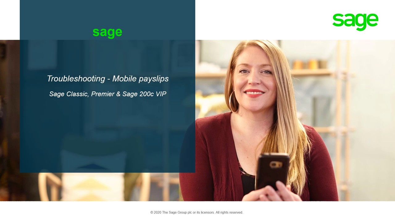 Sage Classic/Premier Payroll - Troubleshooting - Mobile payslips (Mobility)