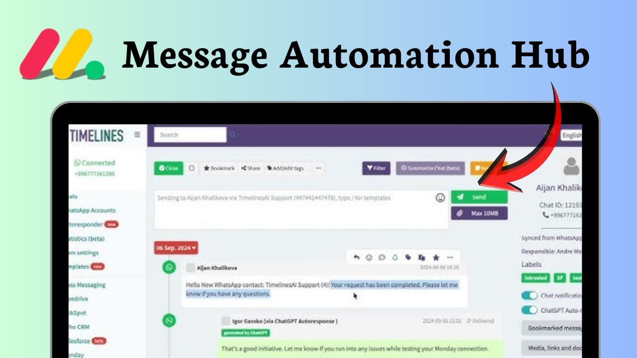 How to integrate Whatsapp in monday.com (Team Communication)