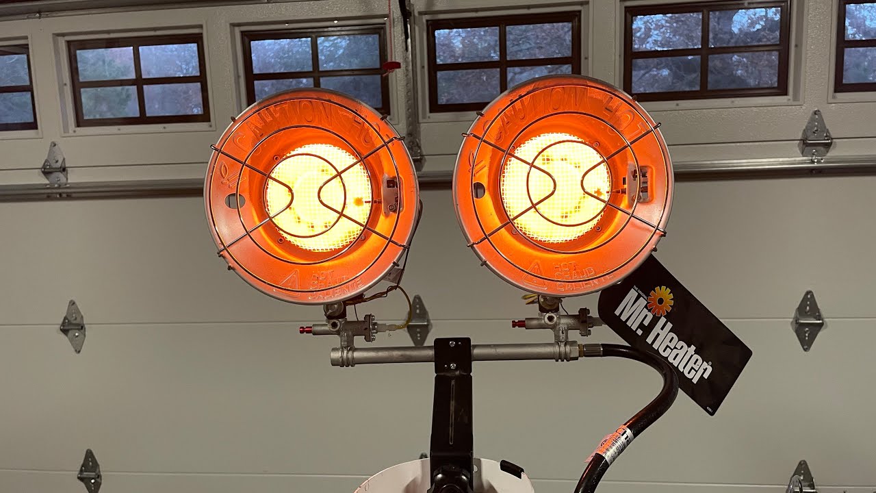Mr Heater dual propane heater, 30000 BTU…doesn’t stink up the place