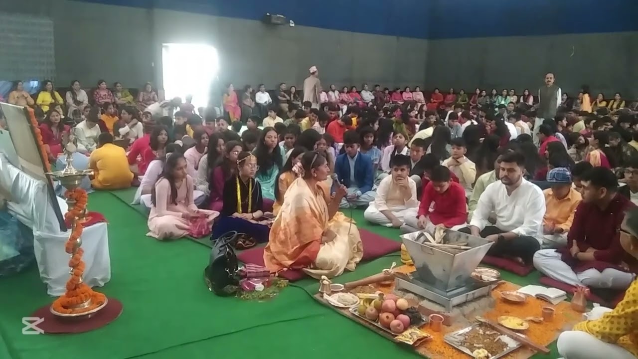 Prof. Dr. Priyavada Kafle Addressing the Vidya Subharambha Havan of DAV School, Nepal