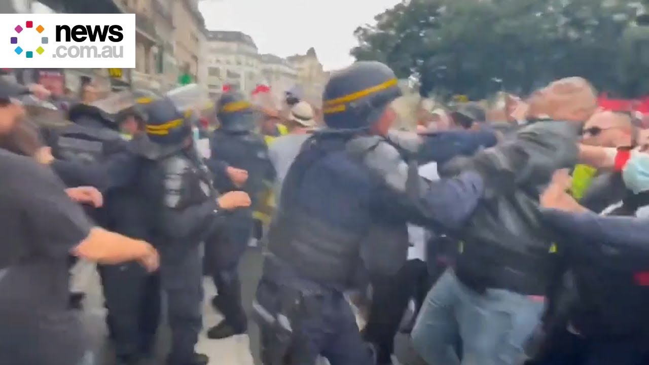 Paris protests against COVID health pass get violent