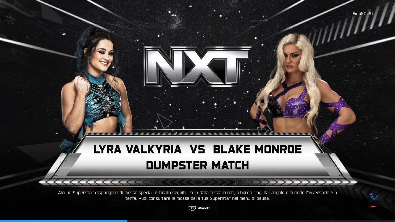 WWE 2K26 - Lyra Valkyria vs Blake Monroe - Dumpster Match
