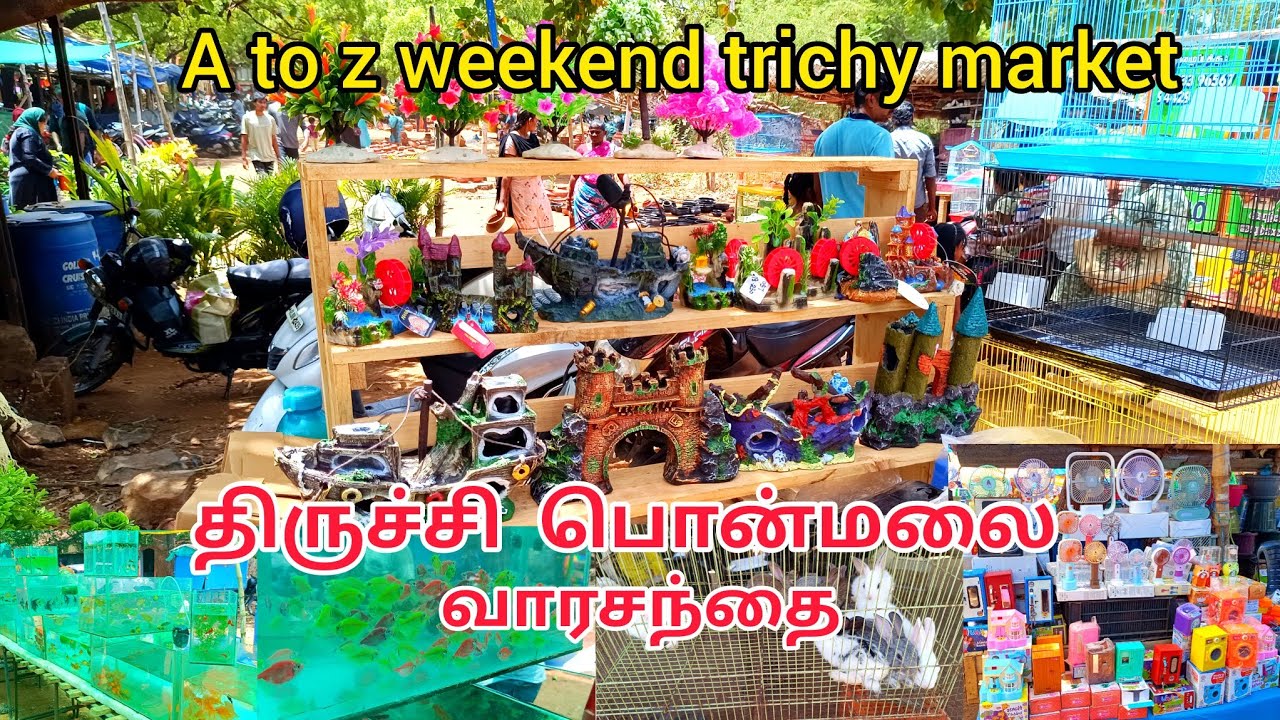 🐣திருச்சி பொன்மலை வாரசந்தை 🛒 A to Z weekend market trichy 👀 #market #santhai #ponmalai #vlog 