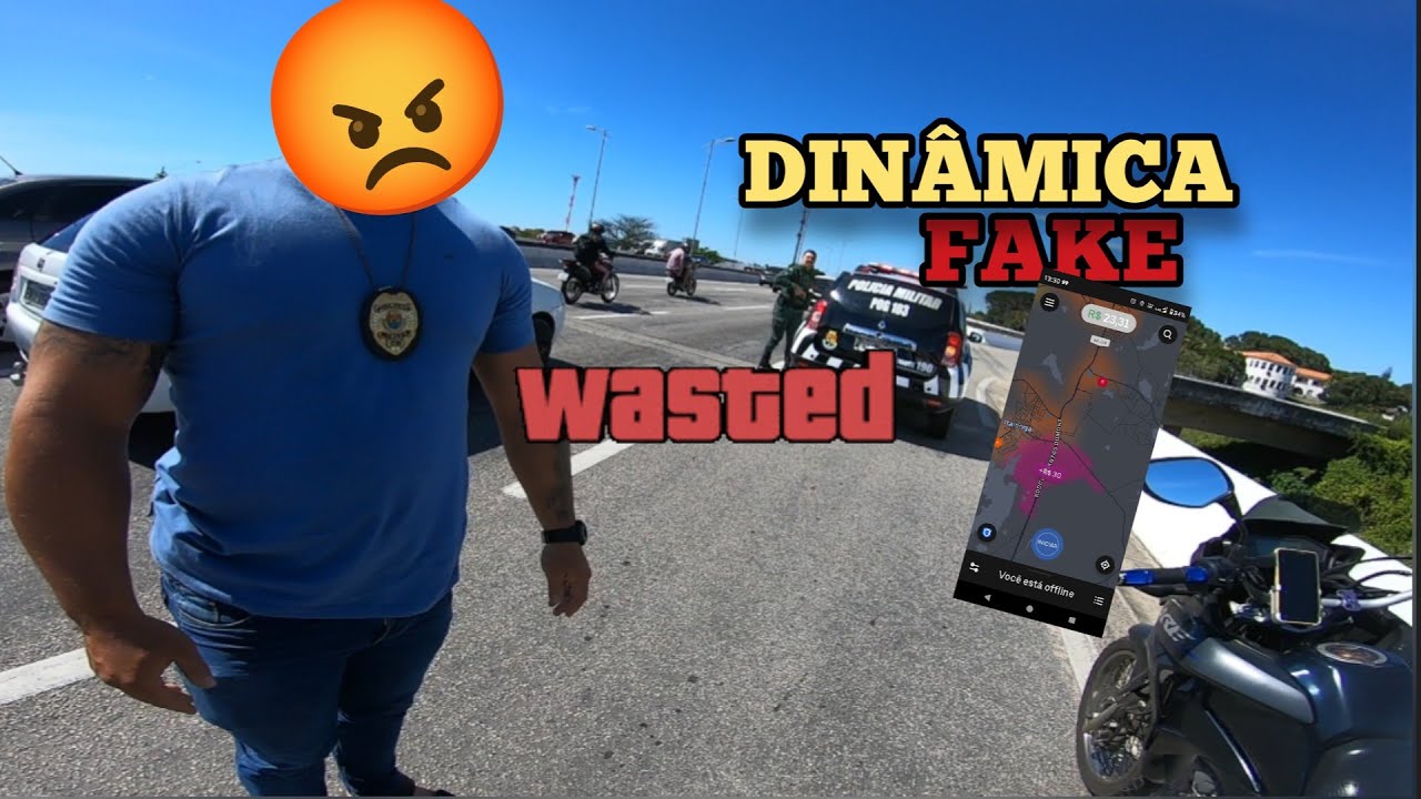 QUASE CAPOTEI A VIATURA DA POLÍCIA 🥵, DINÂMICA FAKE, PRISÕES #ubermoto #uber #99pop #motovlog 