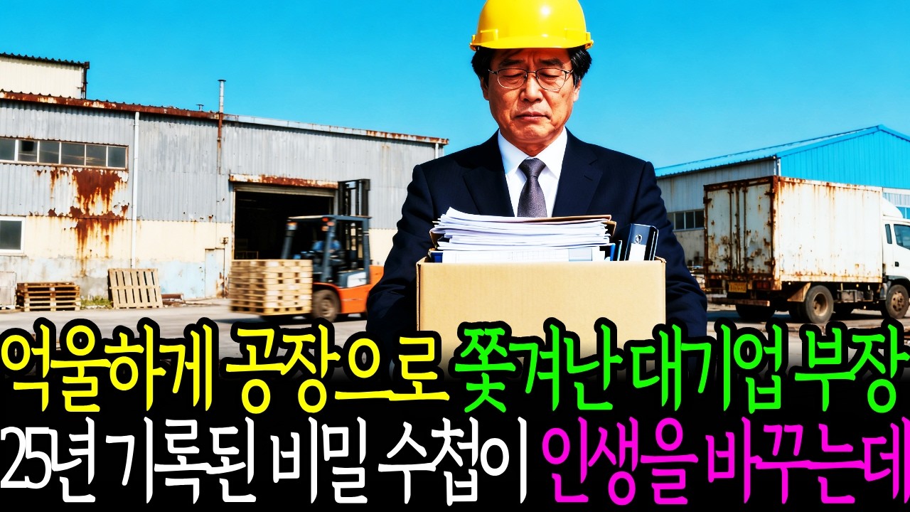 억울하게 공장으로 쫓겨난 대기업 부장 25년 기록된 비밀 수첩이 인생을 바꾸는데ㅣ감동사연ㅣ시니어사연ㅣ오디오북ㅣ라디오사연