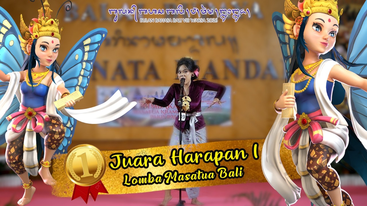 JUARA HARAPAN 1 LOMBA MASATUA BALI PAKIS BALI KABUPATEN BADUNG, BULAN BAHASA BALI VIII 2026