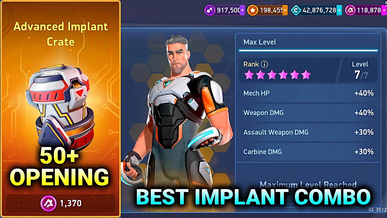 Best Implant Combo - Advanced Implant Crates Opening - Major Pilot Upgrade - Mech Arena