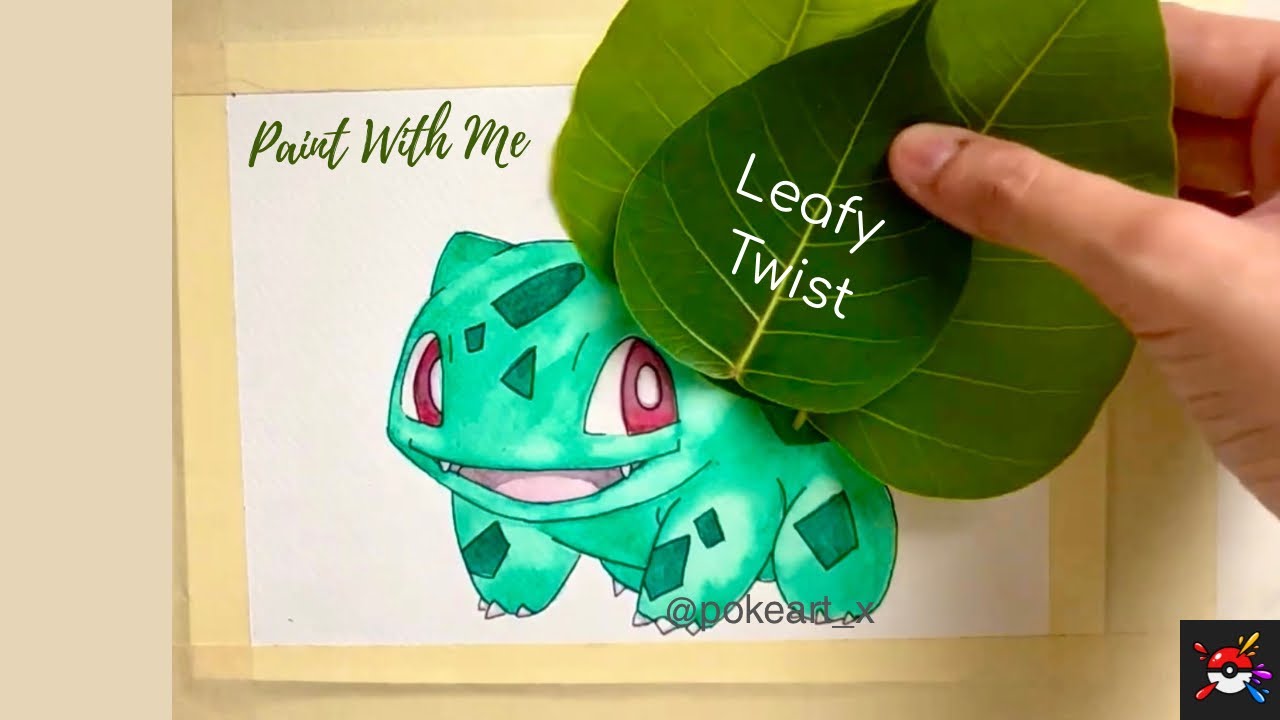 Bulbasaur in Watercolors & Leaves 🍃 | Full Process