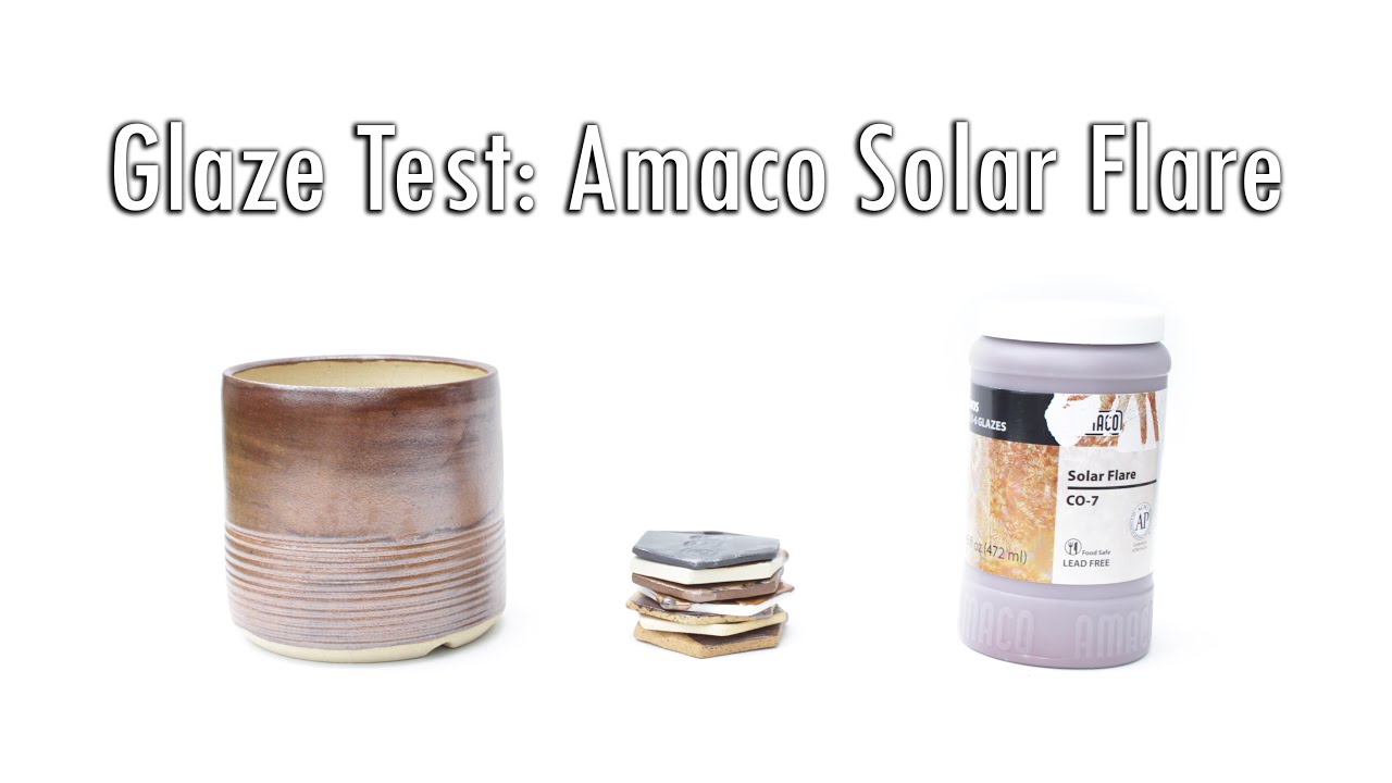 Glaze Review: Amaco Solar Flare | 7 Clays Tested | Cone 6 | Ceramic Arts and Pottery Vlog