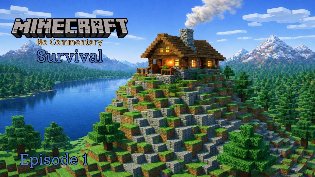 A New Beginning Minecraft Survival Let's Play Episode 1 (No Commentary)