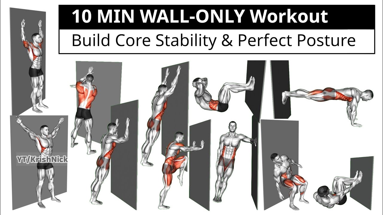 10 MIN WALL-ONLY Workout | Build Core Stability & Perfect Posture