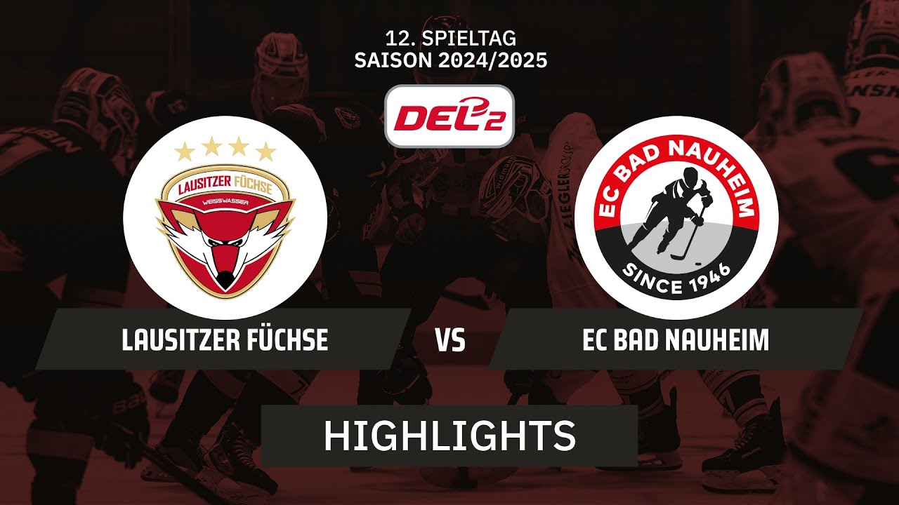 DEL2: Lausitzer Füchse vs. EC Bad Nauheim | Highlights - 12.Spieltag | SDTV Eishockey
