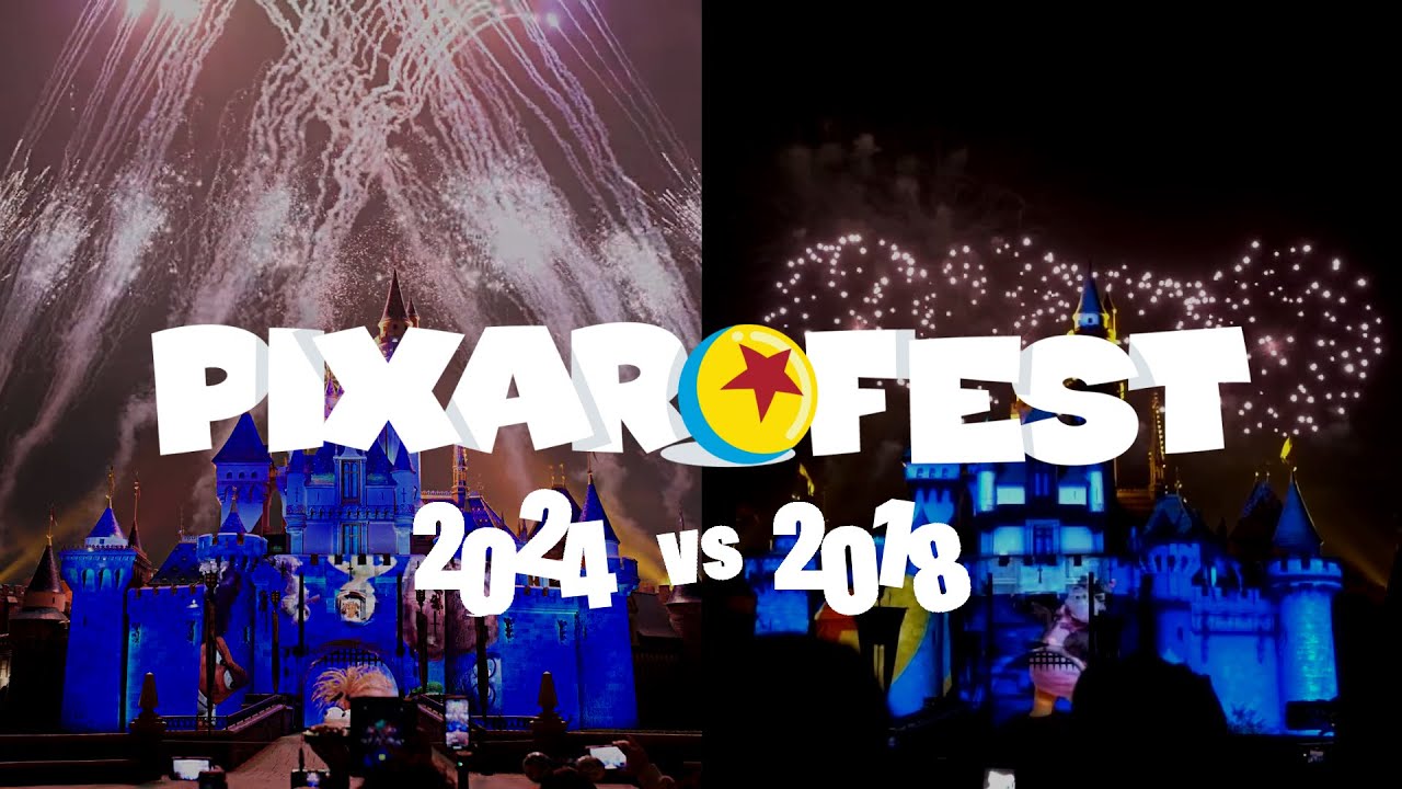 Pixar Fest Better Together Fireworks - 2024 vs 2018