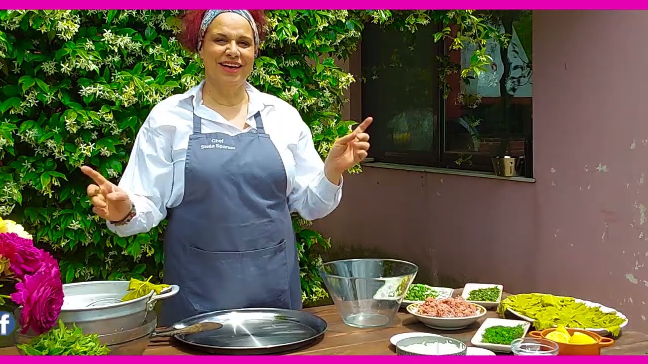 &Tau;&Alpha; &Kappa;&Alpha;&Lambda;&Upsilon;&Tau;&Epsilon;&Rho;&Alpha; &Nu;&Tau;&Omicron;&Lambda;&Mu;&Alpha;&Delta;&Alpha;&Kappa;&Iota;&Alpha; ME KIMA / BEST DOLMA -GRAPE LEAVES  MINCED MEAT   GREEK CHEF STELLA SPANOU